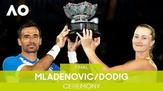 Mixed Doubles Ceremony  FourlisKubler v MladenovicDodig F  Australian Open 2022 [upl. by Sennahoj]