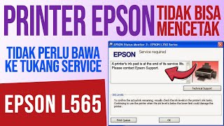 Mengatasi A printers ink pad is at the end of its service life pada Printer Epson L565 [upl. by Newo]