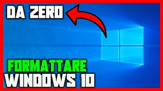 COME FARE IL RIPRISTINO  FORMATTARE DA ZERO COMPLETO WINDOWS 10  TUTORIAL AL 100 windows [upl. by Delogu921]