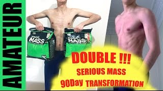 DOUBLE SERIOUS MASS 90 DAY BODY TRANSFORMATION  Ectomorph Befor and After [upl. by Ilona]