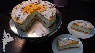 Klassische Flockensahne  Flockensahne Torte  Mürbeteig Brandteig amp Sahne  Kuchenfee [upl. by Aloysius]