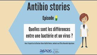 ANTIBIOSTORIES 1  Quelles sont les différences entre une bactérie et un virus [upl. by Aerdnek]