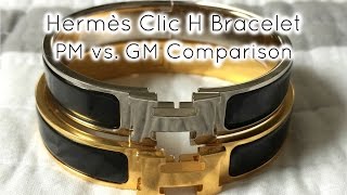 Hermès Clic H Bracelet PM vs GM [upl. by Nosmoht]