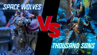 New Points Space Wolves vs Thousand Sons 10th Edition 2000 Points Battle Report Pariah Nexus [upl. by Boothman]