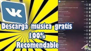 Como descargar musica gratis a través de VK aplicación para android 2014 [upl. by Mirelle]