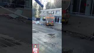 When the driver loses control of the truck this is what happens shortvideo truck drive news [upl. by Eimmelc]