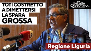 quotIl mio il miglior governo di semprequot Toti costretto a dimettersi per corruzione si autoelogia [upl. by Buddy]