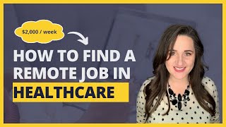 Remote Jobs in Healthcare Hiring RIGHT Now [upl. by Juanne]