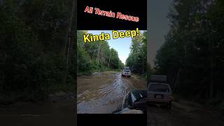 🇨🇦WATER‼️offroadrecovery towing toyota 4runner watercrossing [upl. by Stead378]