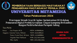 PMP Penerapan Metode SEO dalam Pemasaran Digital [upl. by Dalohcin]