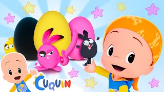 Colorful Farm Eggs  Super Cuquin  Toddlers Learning  Cleo amp Cuquin [upl. by Abisia]