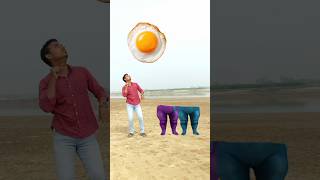 Matching twin brotherr flying body parts vs Eating candy egg amp Catching brown catt funny video😃🤣 [upl. by Narmis]