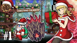 Save Santa from Supreme Calamitas  Terraria Christmas Calamity Lets Play 1 [upl. by Ellmyer]