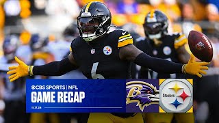 Steelers outlast Ravens to remain atop AFC North  Game Recap [upl. by Felton745]