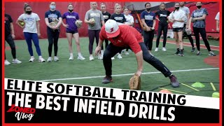 THE BEST INFIELD DRILLS  Softball Training [upl. by Mohun]