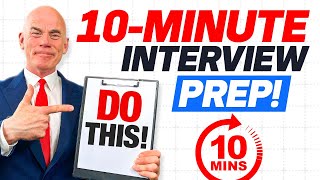 HOW to PREPARE for a JOB INTERVIEW in under 10 MINUTES LASTMINUTE INTERVIEW PREP [upl. by Trace]