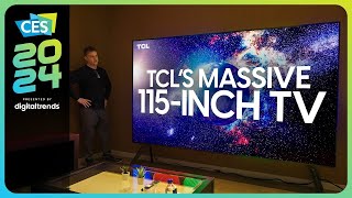 First Look at TCL’s 115Inch QM89 TV  The World’s Largest MiniLED TV at CES [upl. by Oiramad]