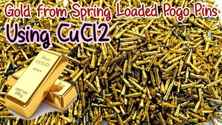 Gold Recovery from Spring Loaded Pogo Pins Using CuCl2 [upl. by Eilrebmik]