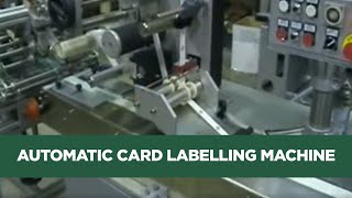 Automatic Card Labelling Machine and Label Applicator [upl. by Adnawed]