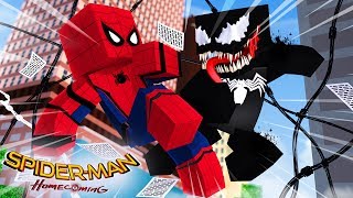 SPIDERMAN HOMECOMING  MINECRAFT ADVENTURE  SPIDERMAN vs VENOM [upl. by Bengt125]