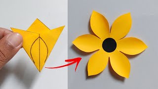 Very Easy Paper Flower Craft  Paper Flower Making Step By Step  How To Make Paper Flower [upl. by Kcirdnekal992]