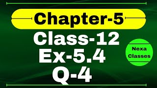 Class 12 Ex 54 Q4 Math  Differentiability  Q4 Ex 54 Class 12 Math  Ex 54 Q4 Class 12 Math [upl. by Eniretac]