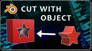 How to CUT an OBJECT with another OBJECT in Blender  Boolean modifier [upl. by Negeam447]