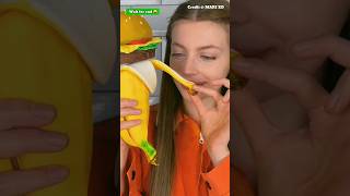 Real Food Challange Vs Banana Burger 😜  Carriage House Wooden artist  shorts cartoon [upl. by Gader43]