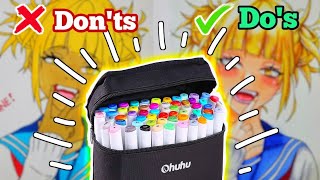 5 Dos and Donts  How to use Ohuhu Markers [upl. by Mehala]