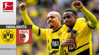 Borussia Dortmund  Augsburg  51  Zusammenfassung  Bundesliga 202324 [upl. by Idnic138]