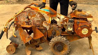 💡Genius Boy Restores Old Broken KUBOTA Tiller  Restoring Farm KUBOTA Tiller For Farmers [upl. by Yblehs]