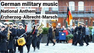 Nationalhymne und ErzherzogAlbrechtMarsch Militärmusik in Perfektion an der Marineoperationsschule [upl. by Ashelman822]