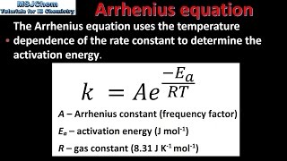 162 The Arrhenius equation HL [upl. by Osnerol]