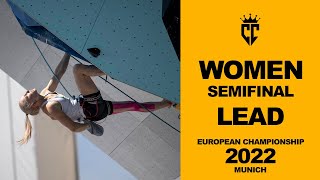 Climbing European Championship 2022 Munich Semis Lead Women [upl. by Artenahs]