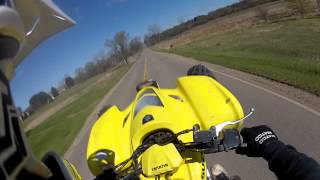 ltz 400 country road wheelies [upl. by Barthel]