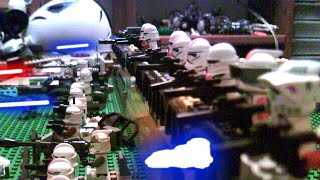 Lego Star Wars Stop Motion Clones VS Droids [upl. by Racklin]