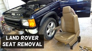 LAND ROVER DISCOVERY FRONT SEAT REMOVAL REPLACEMENT [upl. by Oliver]