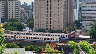 台北地鐵淡水信義線在圓山 Taipei Metro XinyiTamsui trains at Yuanshan [upl. by Flori]