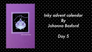 INKY ADVENT CALENDAR by Johanna Basford  day 5  Faber Castell Polychromos [upl. by Eceinahs]