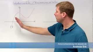 Wendepunkte und Krümmungsverhalten  Mathematik Abituraufgabe Analysis [upl. by Ezzo545]