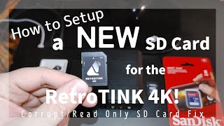 RetroTINK 4K New SD Card Setup  Corrupt Read Only SD Card Fix [upl. by Lyrrad]