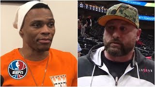 Russell Westbrook Jazz fan share their sides to heated exchange  NBA on ESPN [upl. by Imot]