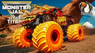 Monster Jam Fire Zombie Takes an Early Lead in Monster Jam Steel Titans [upl. by Yahsan]