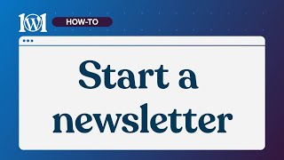 Start a newsletter  WordPresscom [upl. by Dranyar107]