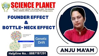 FOUNDER EFFECT amp BOTTLENECK EFFECT GENETIC DRIFT ALLELIC DRIFT I By Anju Mam I SCIENCE PLANET [upl. by Lanni]