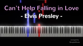 Cant Help Falling in Love  Elvis Presley  Piano Tutorial [upl. by Cathyleen983]