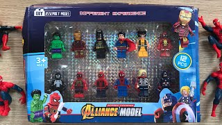 6 Minutes Satisfying With Unboxing Superhero Avengers Set 12 Pieces  ASMR  Spiderman 2 Hulk 100 [upl. by Andrade]