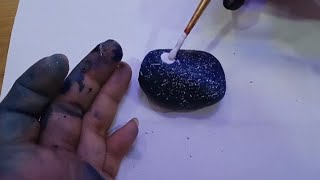 Rock painting with acrylic colour 🪨🖌️🎨 [upl. by Lorri]