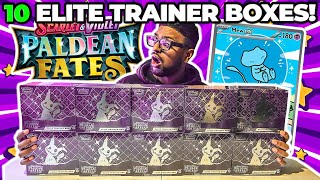 10 Pokemon Paldean Fates Elite Trainer Box OPENING [upl. by Bobbi]