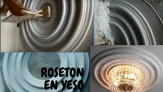 Roseton en yeso para decorar tus lamparas [upl. by Caputo]